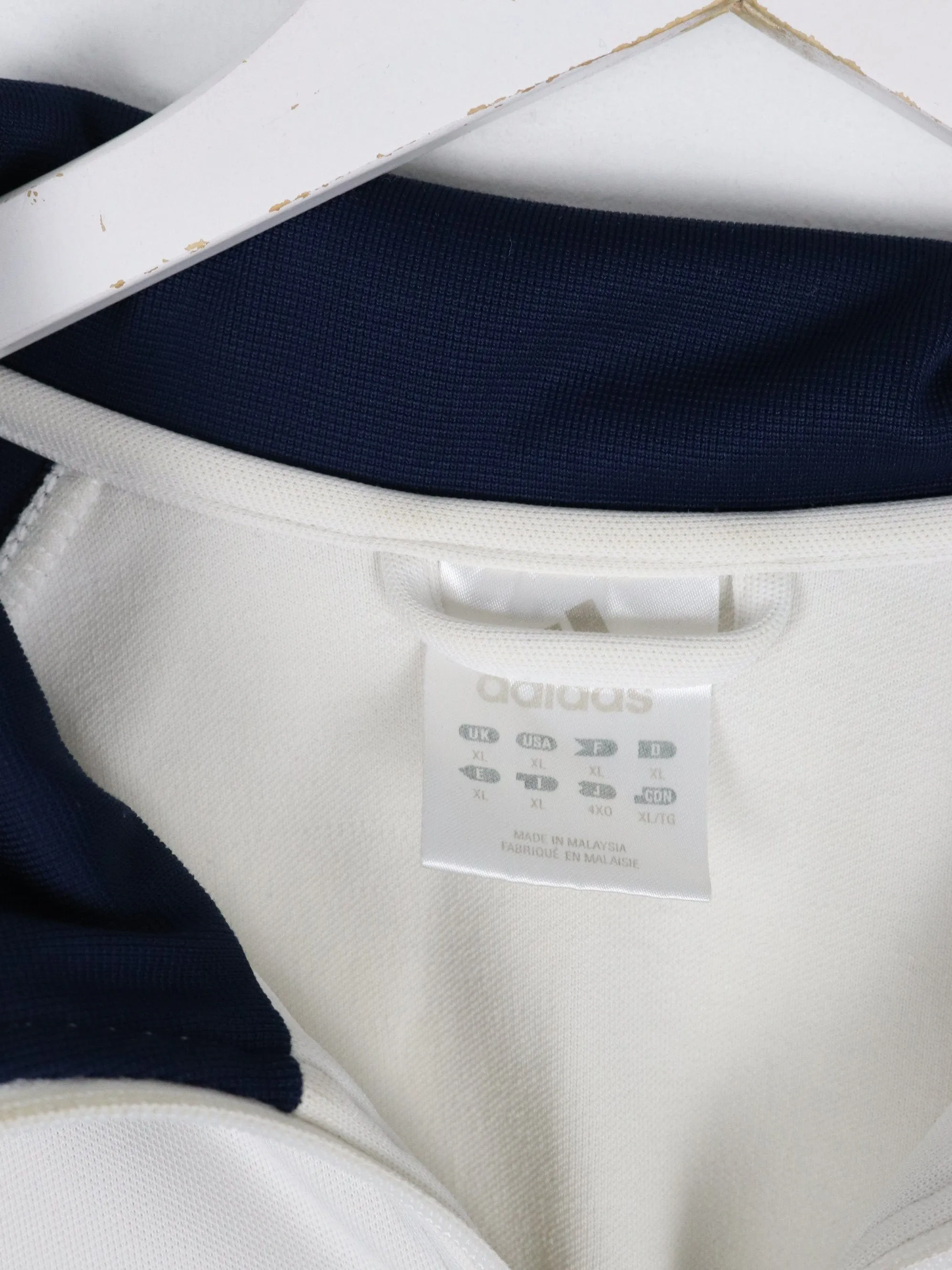 Adidas Track Jacket Mens XL White Athletic
