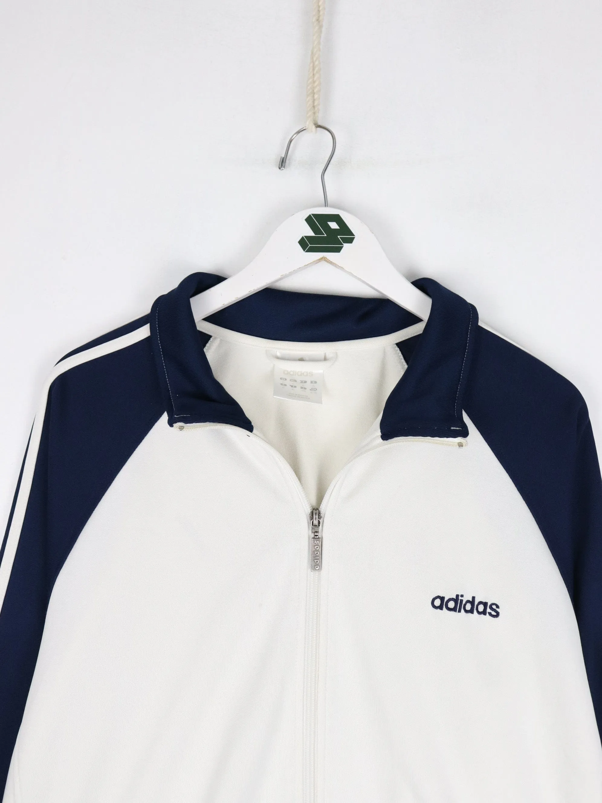 Adidas Track Jacket Mens XL White Athletic