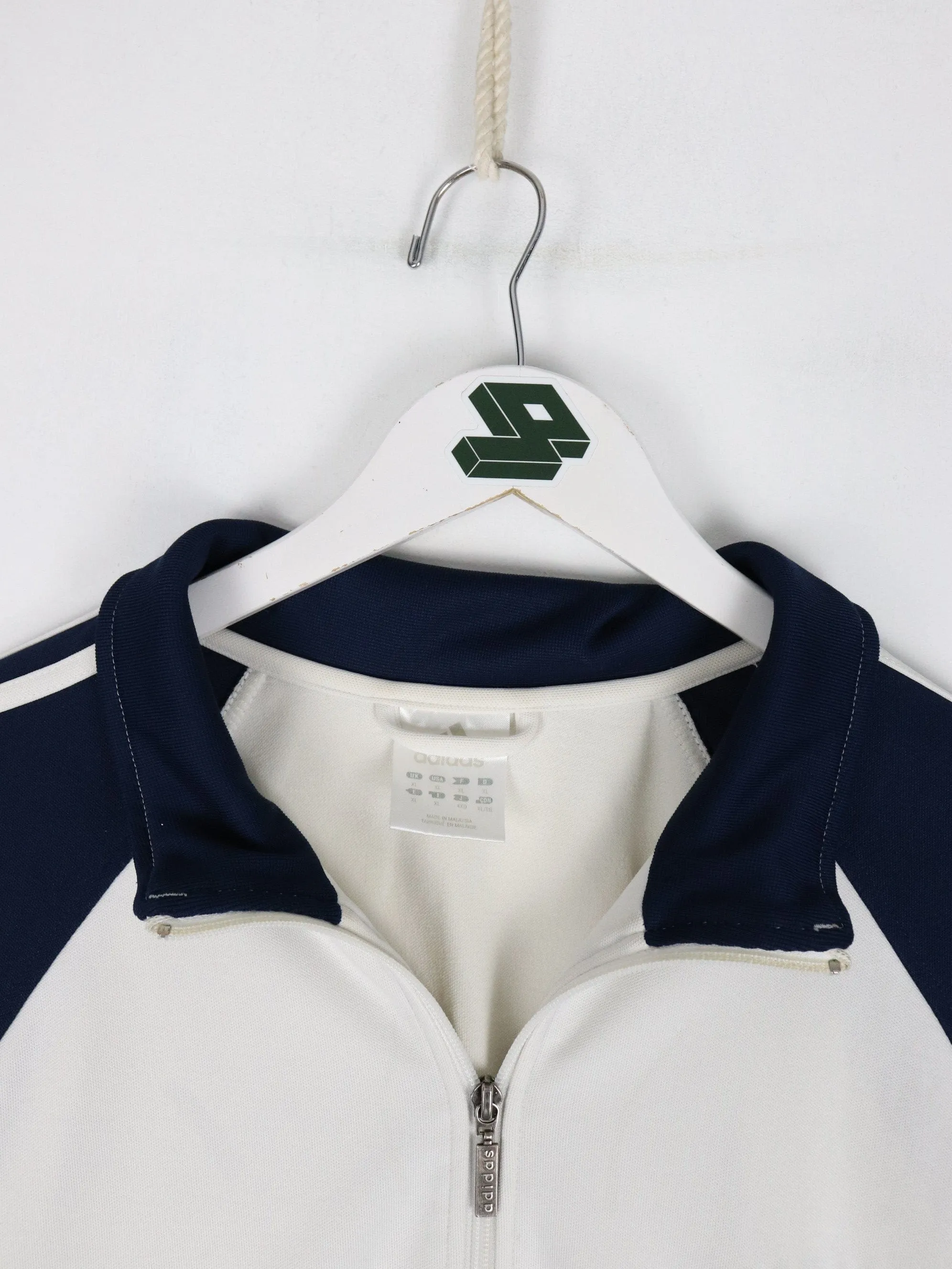 Adidas Track Jacket Mens XL White Athletic