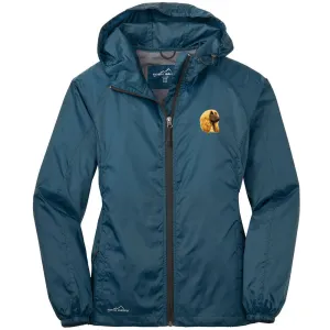 Afghan Hound Embroidered Ladies Eddie Bauer Packable Wind Jacket