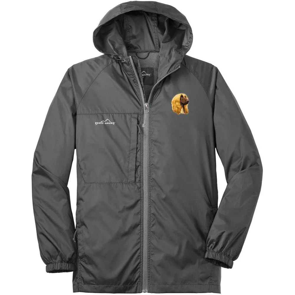Afghan Hound Embroidered Mens Eddie Bauer Packable Wind Jacket