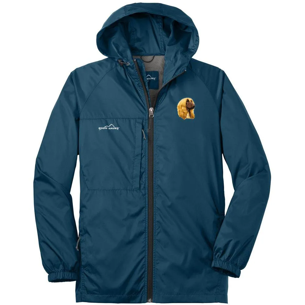 Afghan Hound Embroidered Mens Eddie Bauer Packable Wind Jacket