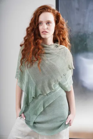 Aqvarelle Ripples Bamboo Scarf - Sage Green