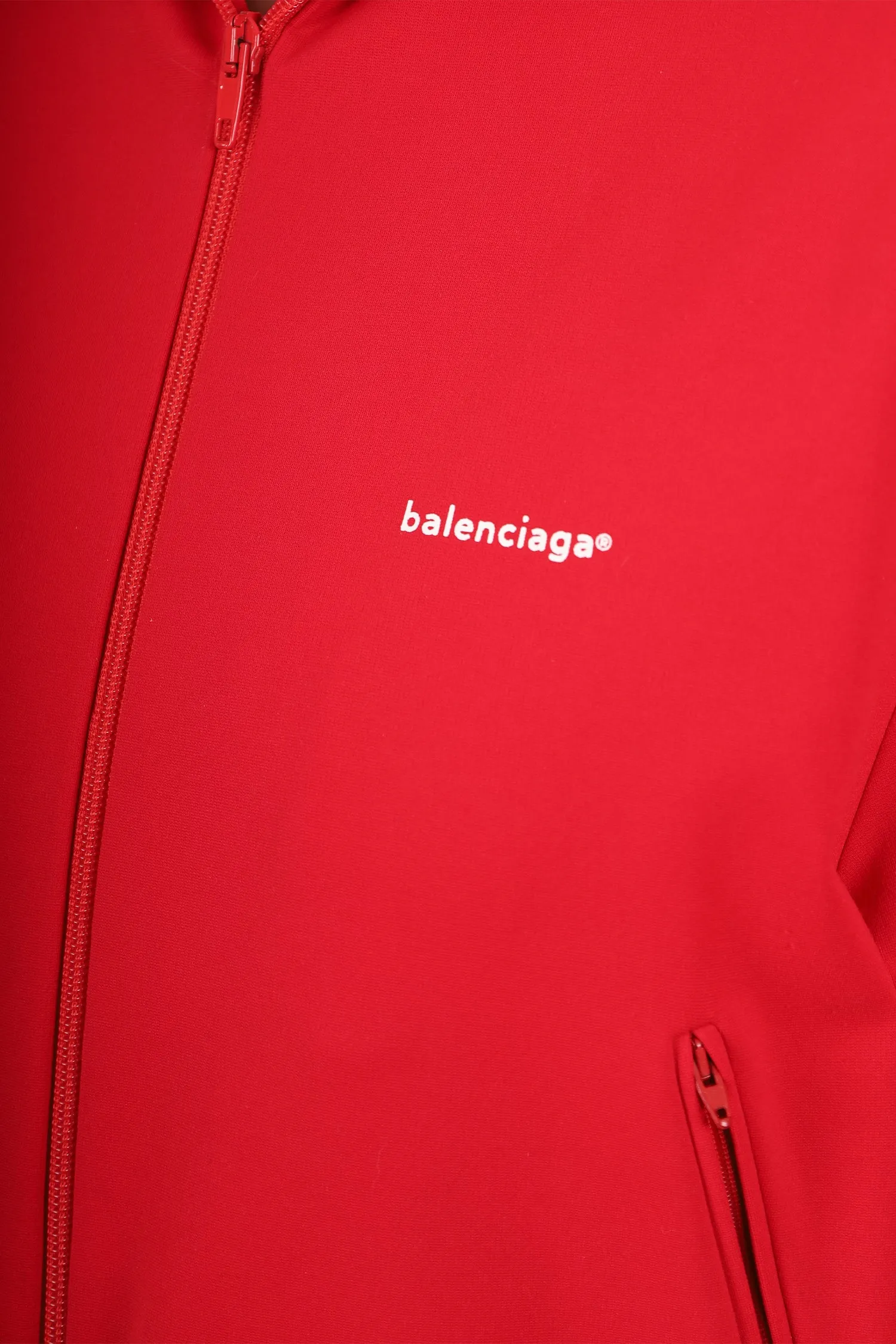 Balenciaga Red Track Zip-Up Jacket with Track Pants Set Size 46/48 Men's