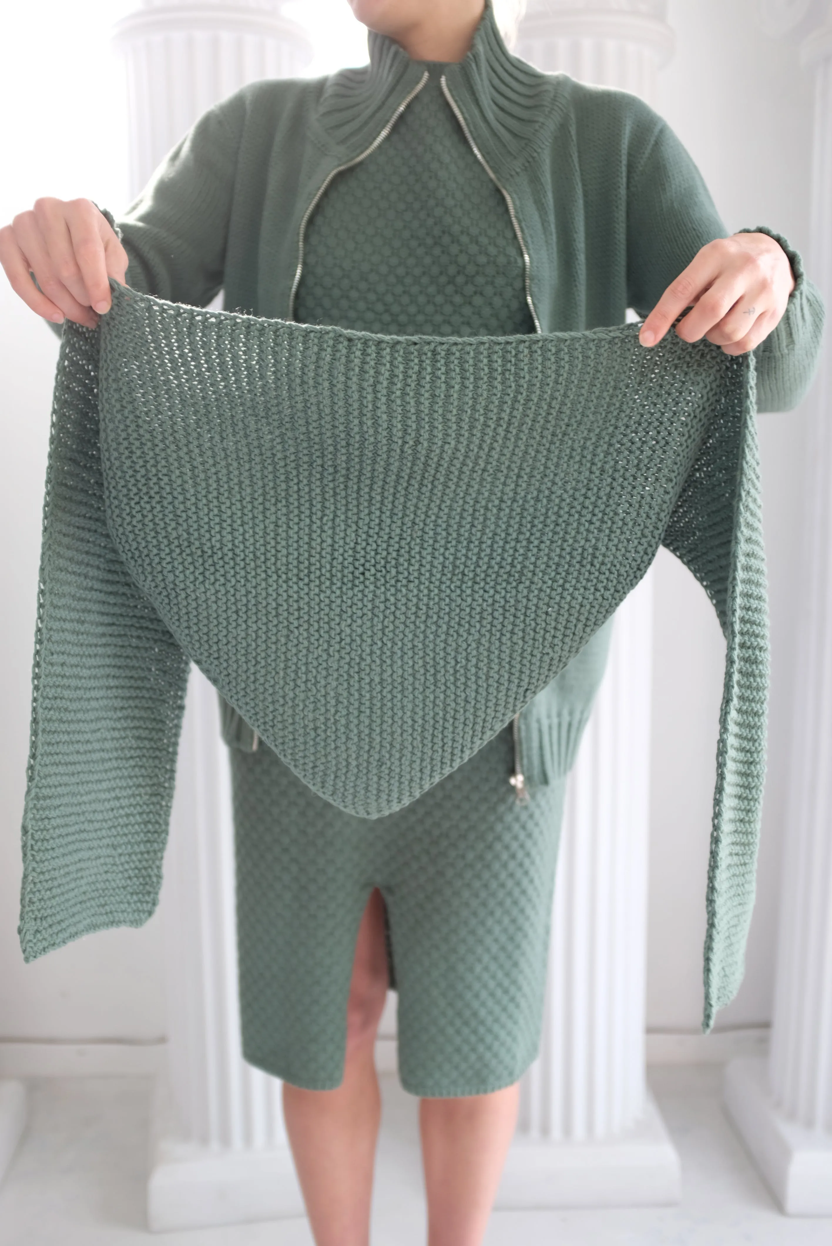 Beklina Knit Babushka Scarf