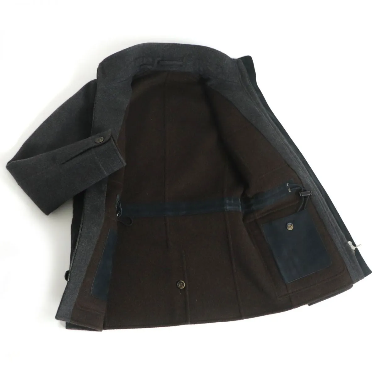 Berluti Cashmere Lamb Leather CPO Jacket Grey