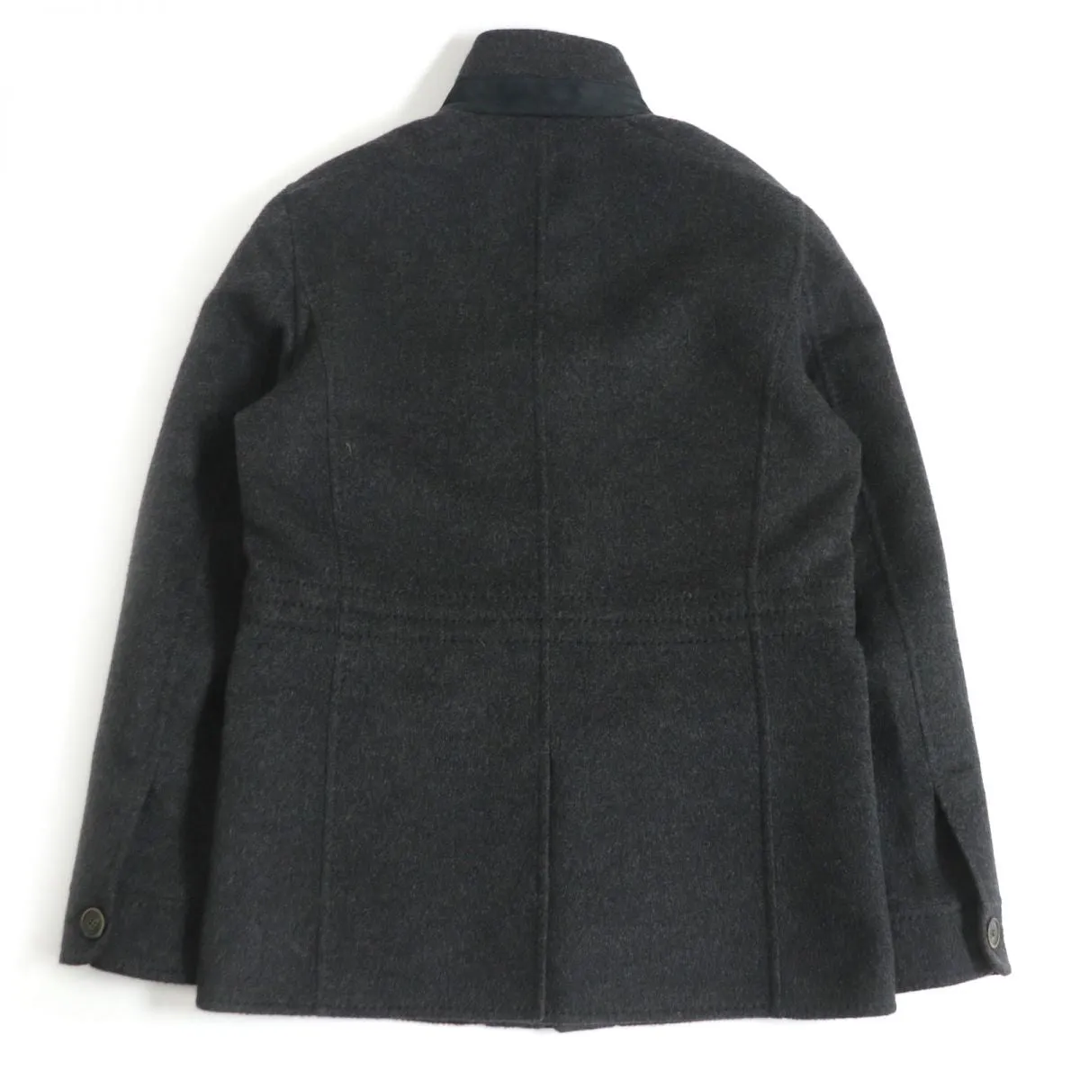 Berluti Cashmere Lamb Leather CPO Jacket Grey