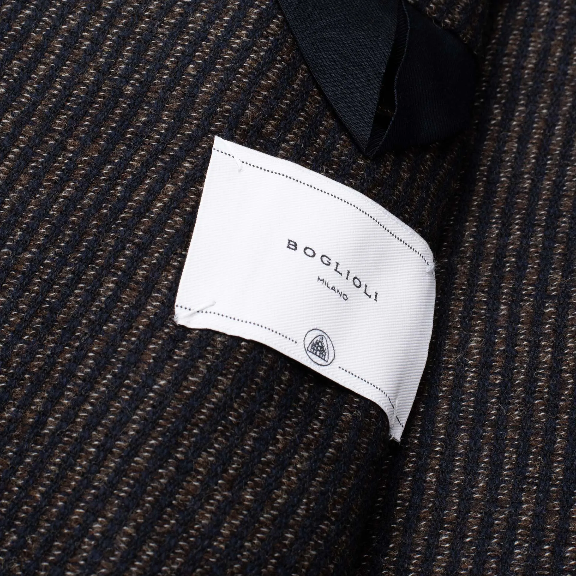 BOGLIOLI "K.Jacket" Brown Striped Wool-Cotton-Cashmere Unlined Jacket 50 NEW 40