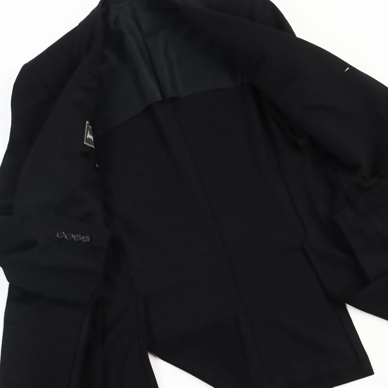 Brioni Wool Cashmere Single Tailored Jacket Black