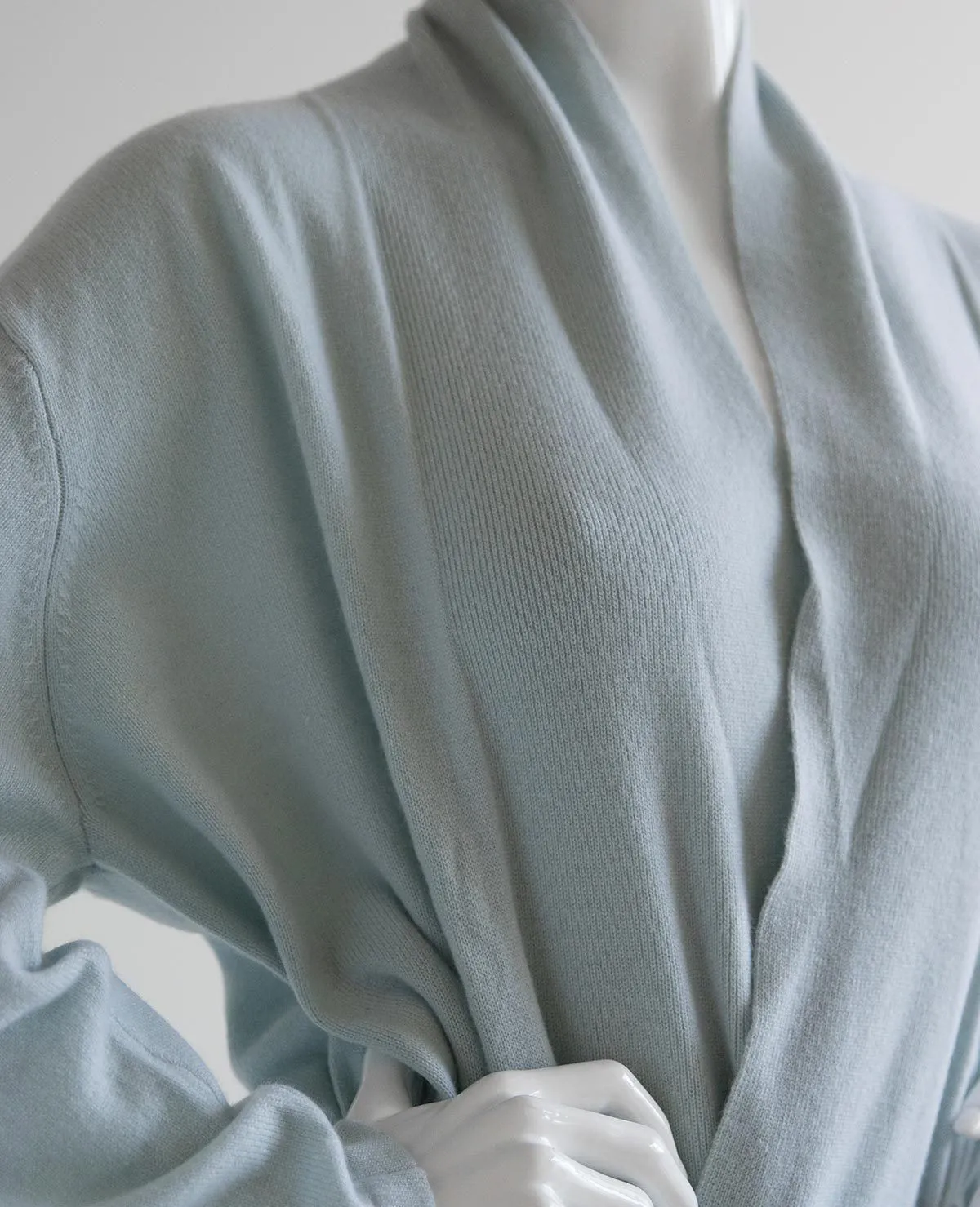 Cashmere Robe Blue - MED & LARGE LEFT