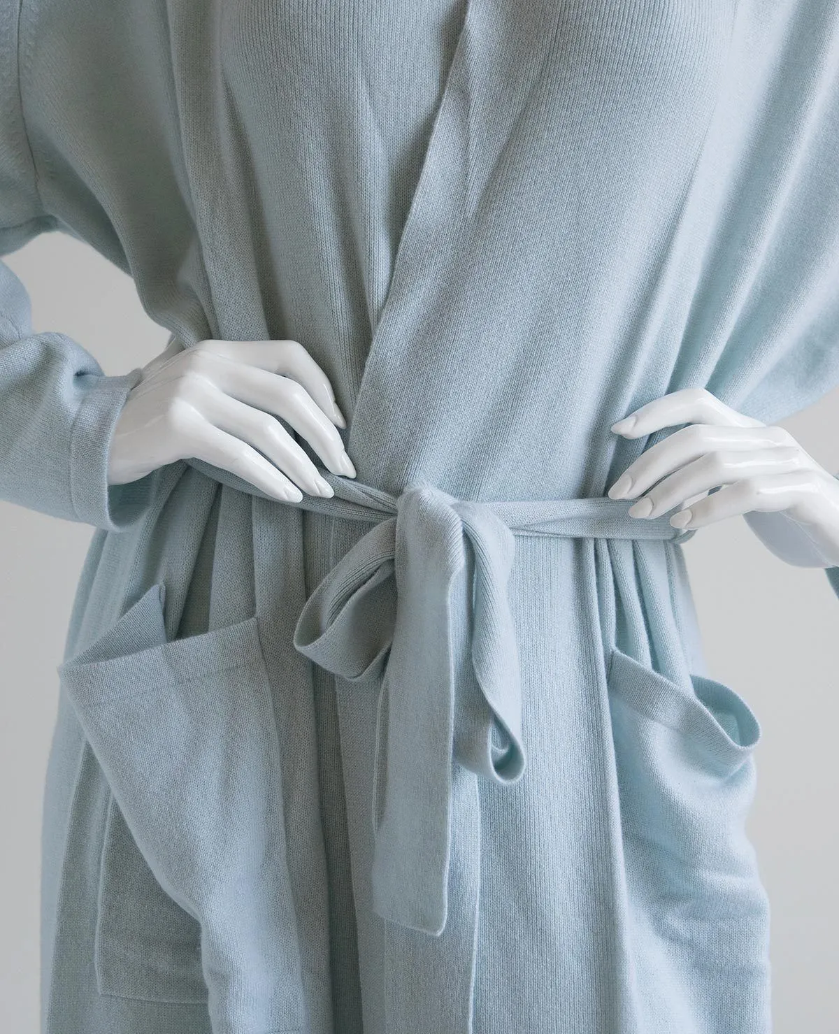 Cashmere Robe Blue - MED & LARGE LEFT
