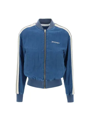 Chambray Track Bomber Jacket