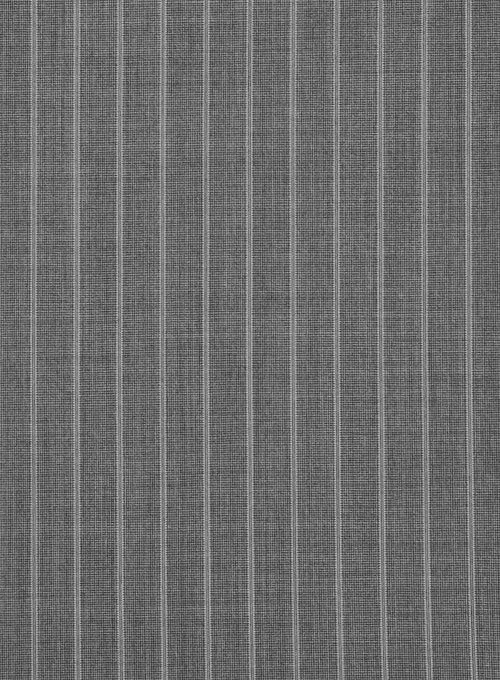 Charles Clayton Bisela Gray Stripe Wool Jacket