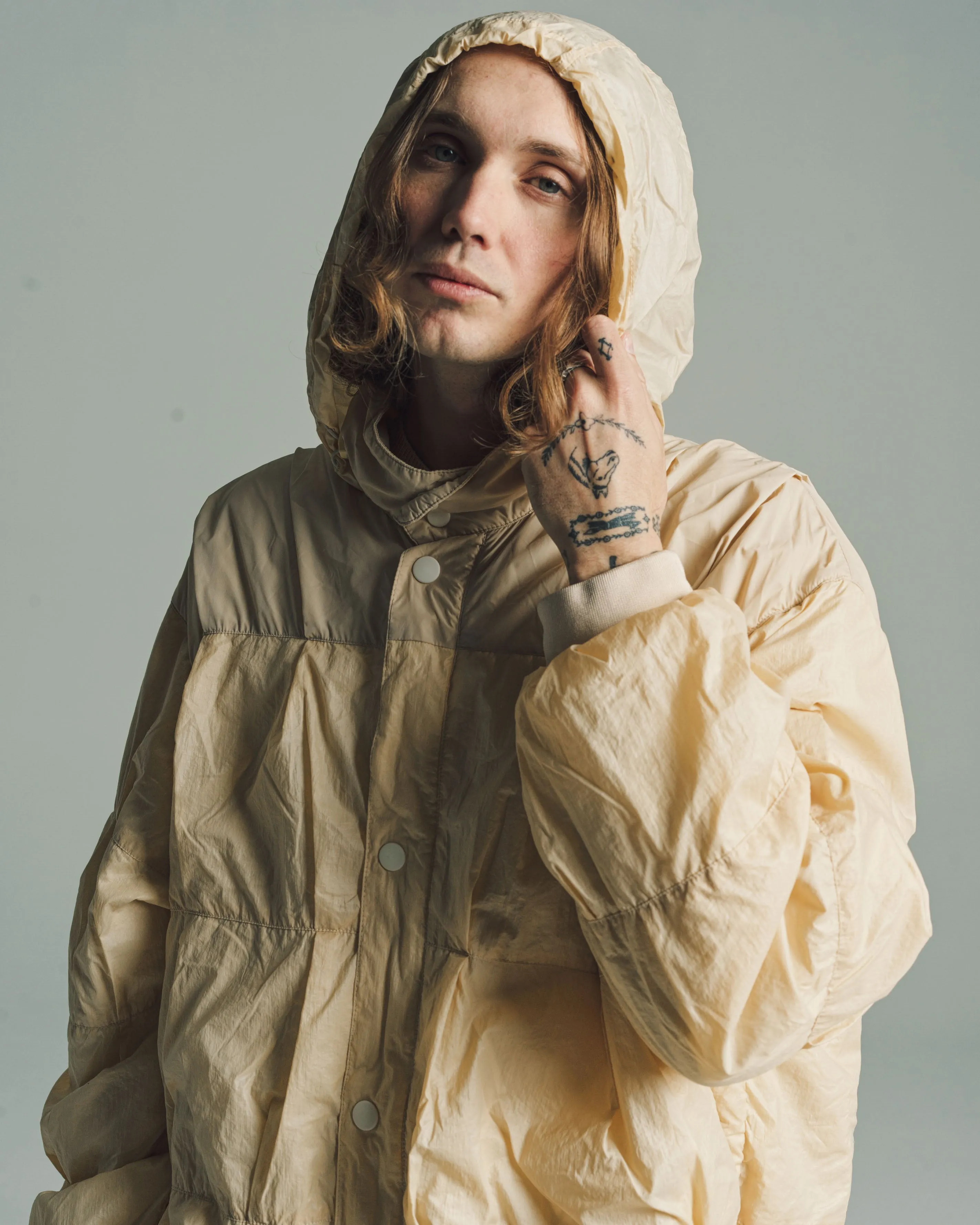 Cream Rubberized Nylon Exhaust Puffa