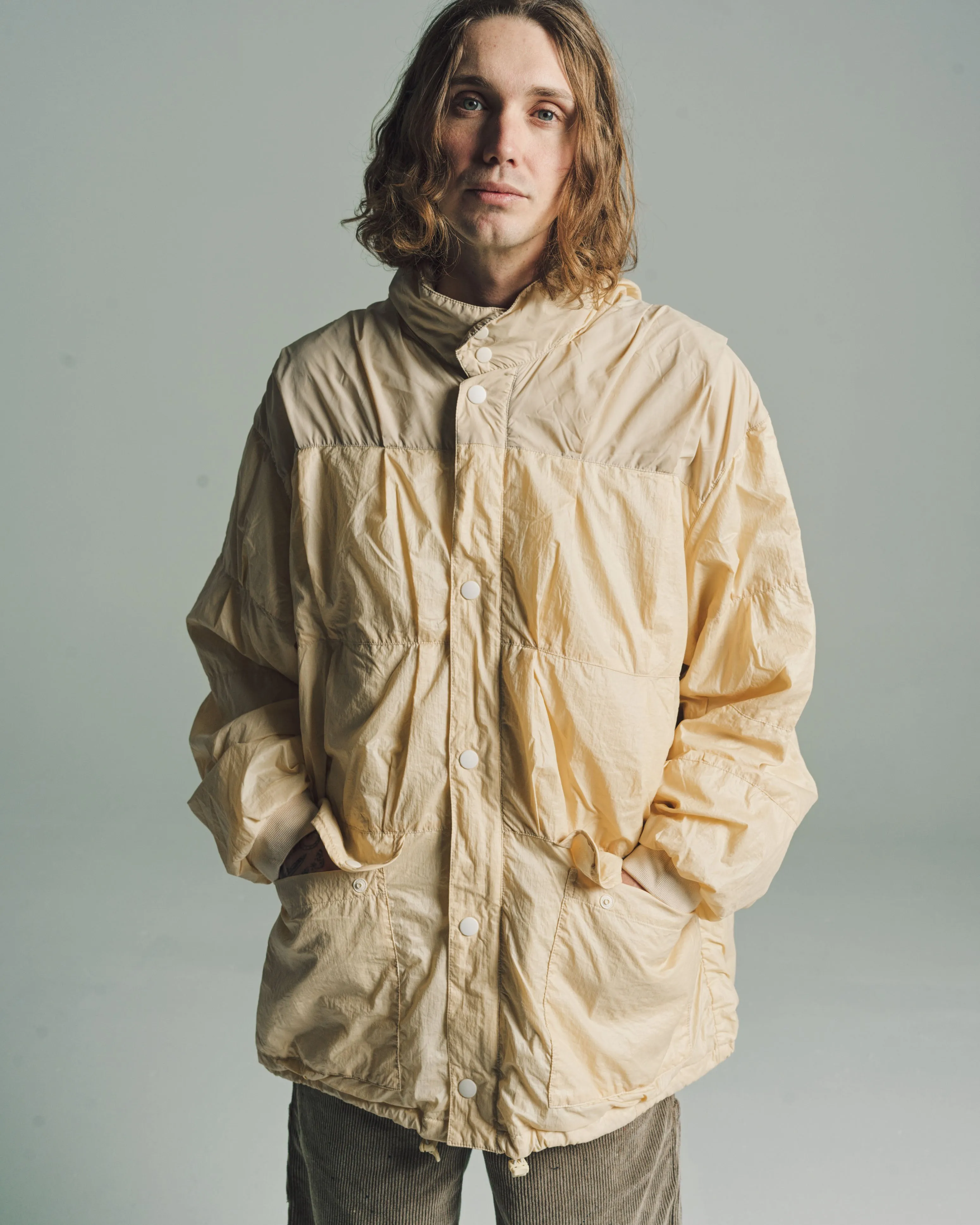 Cream Rubberized Nylon Exhaust Puffa