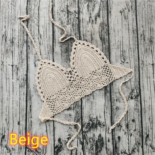 Crochet Top | Crochet Knit Top | Women Lace Top | Cami Bra Tops | Boho Crochet Bralette | Women Lace Blouses | Romantic Top | Lace Bikini