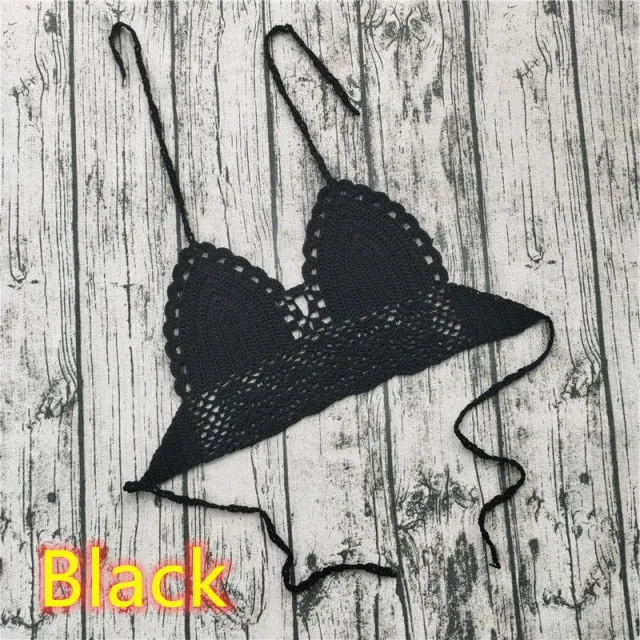 Crochet Top | Crochet Knit Top | Women Lace Top | Cami Bra Tops | Boho Crochet Bralette | Women Lace Blouses | Romantic Top | Lace Bikini