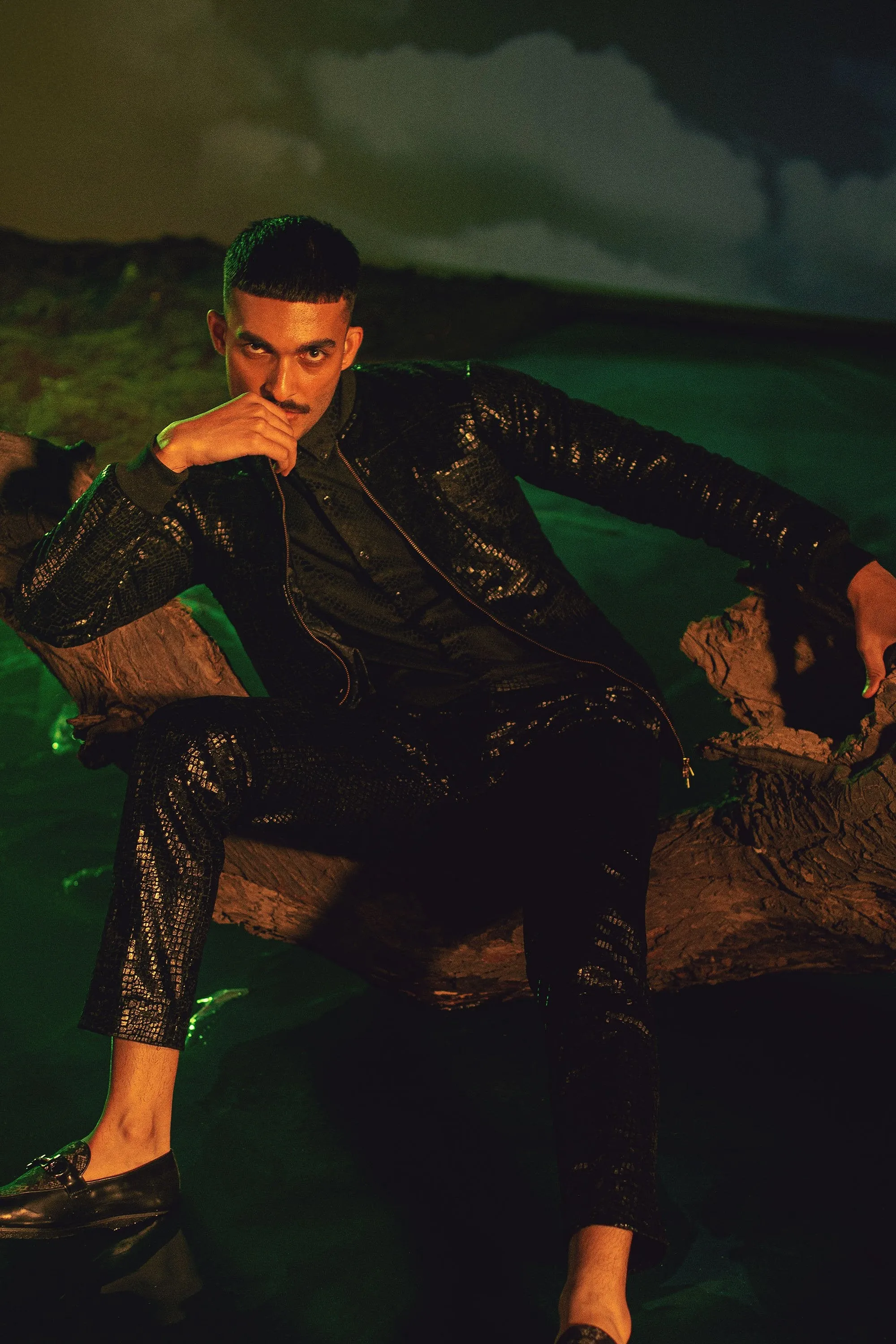 Crocodile-Faux-Sued-Jacket