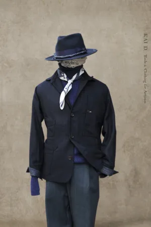 Degas Work Jacket - Herringbone Wool - Deep Navy - S, M, L, XL, XXL (NO RETURN)