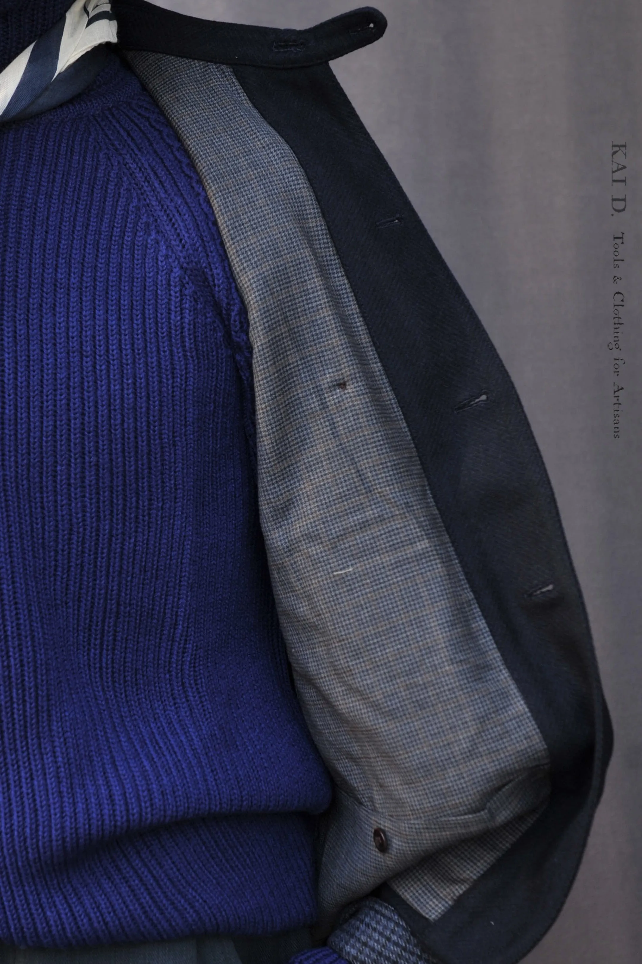 Degas Work Jacket - Herringbone Wool - Deep Navy - S, M, L, XL, XXL (NO RETURN)