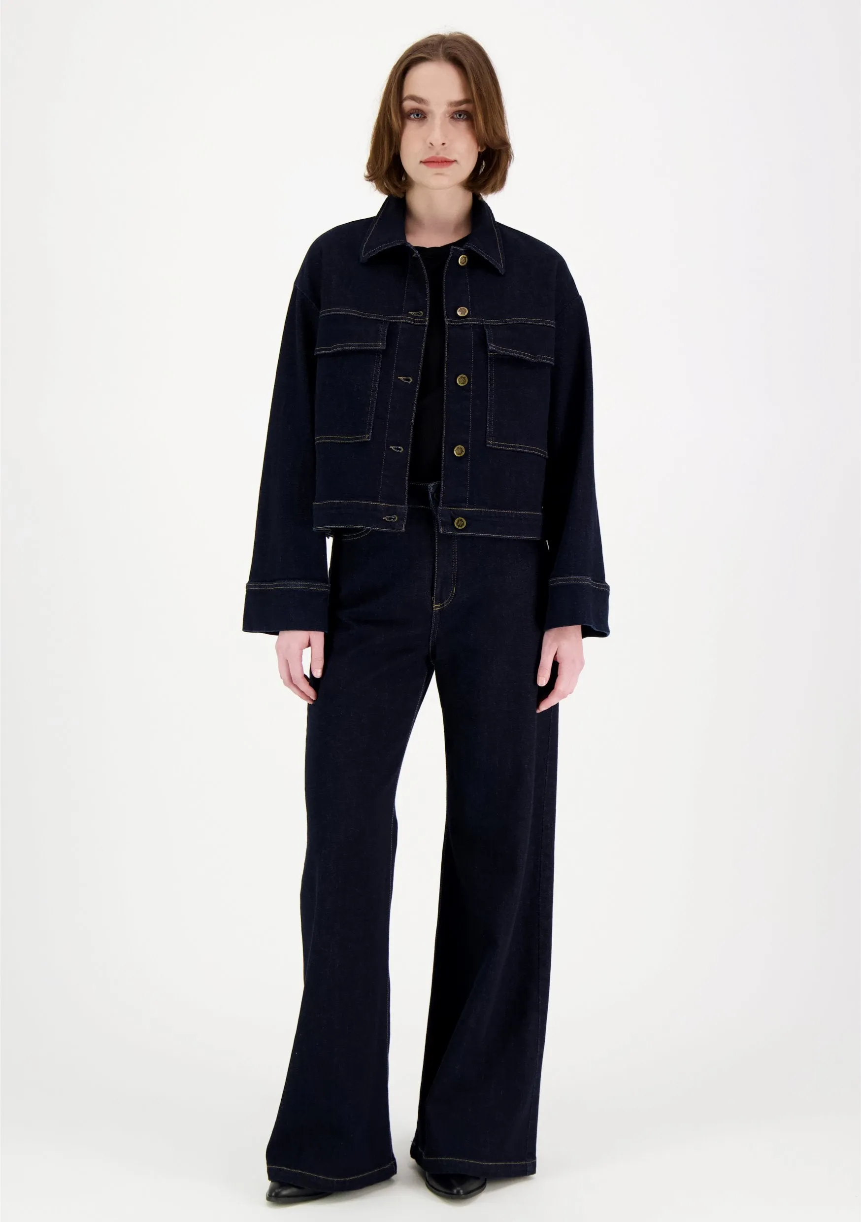 Elsie Denim Jacket Dark Blue