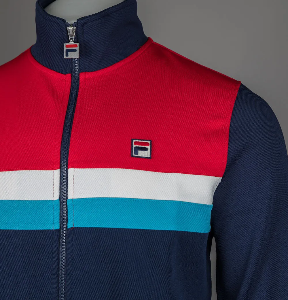 Fila Vintage Didier Colour Block Track Jacket Fila Navy/Fila Red/Gardenia/Cyan Blue