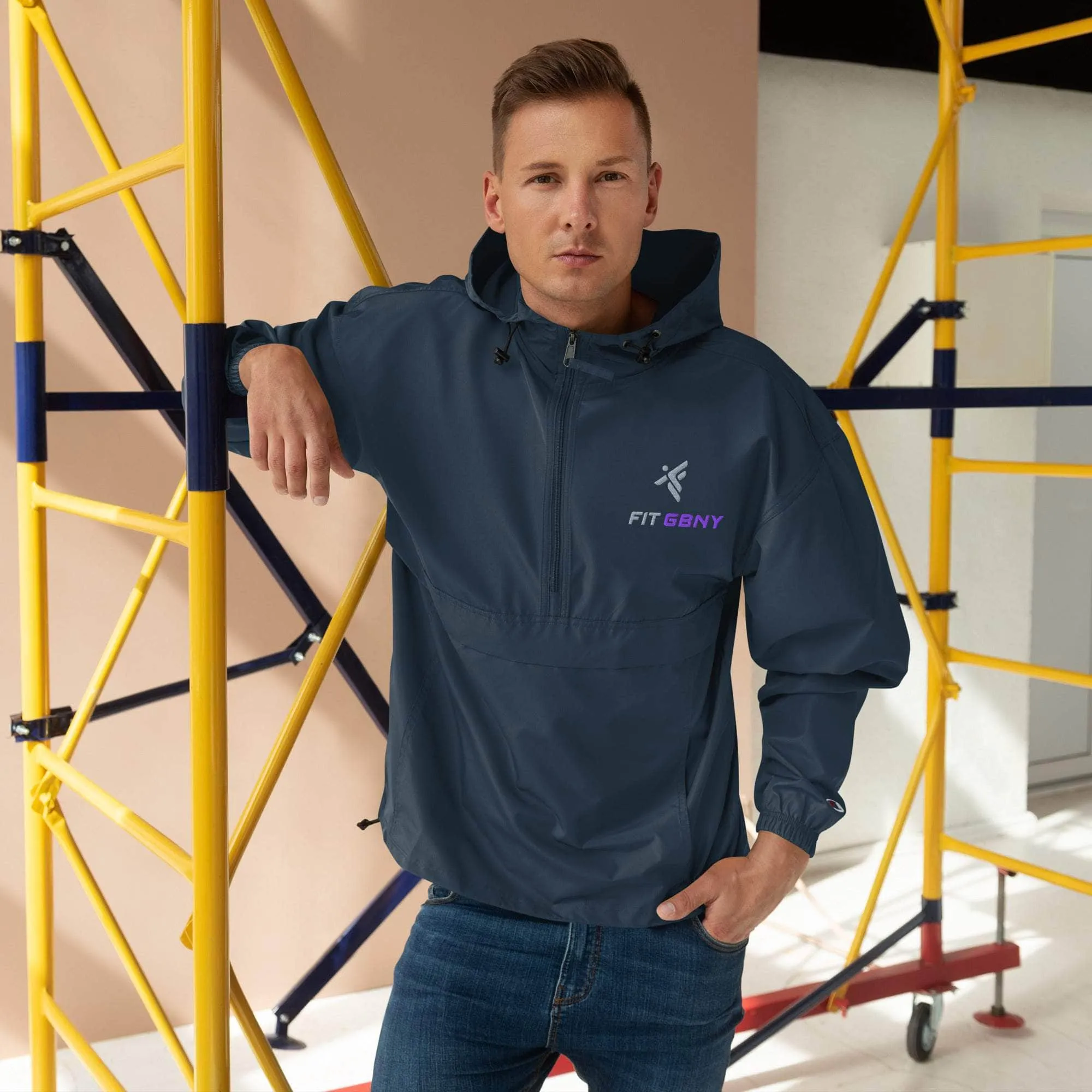 FIT GBNY Embroidered Champion Packable Jacket