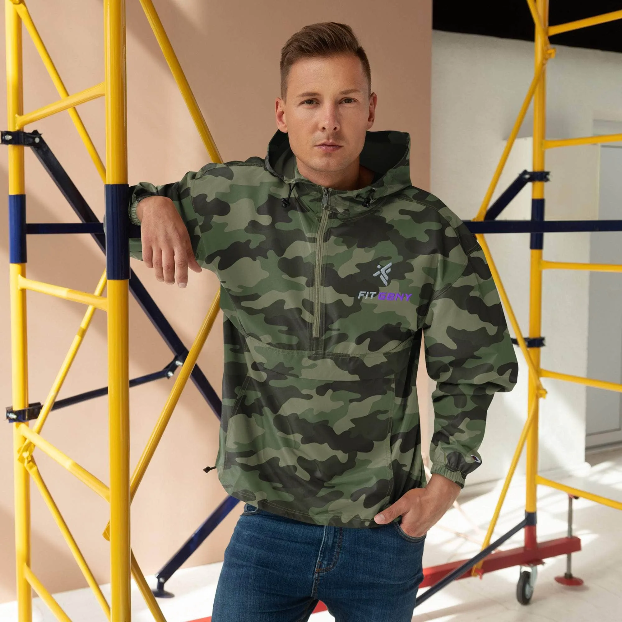 FIT GBNY Embroidered Champion Packable Jacket