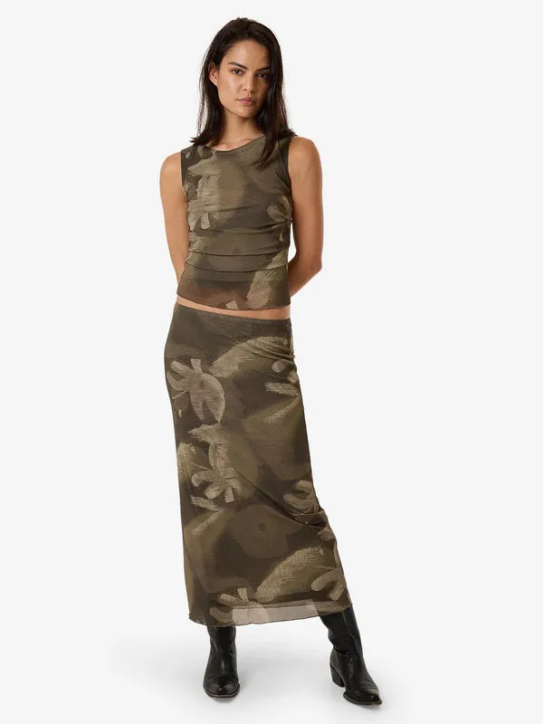 Flora Haze Mesh Tank