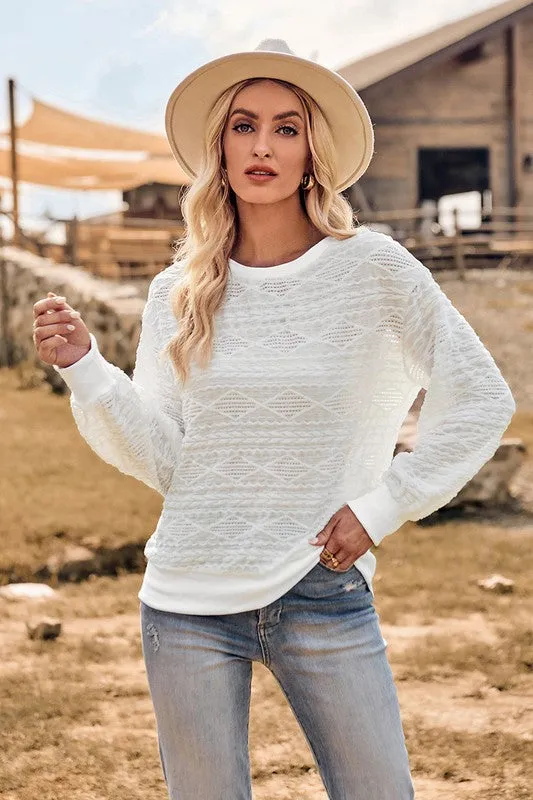 Geo Round Neck Top