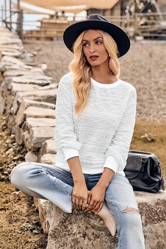 Geo Round Neck Top
