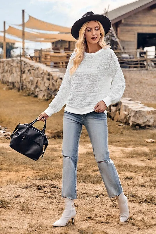 Geo Round Neck Top