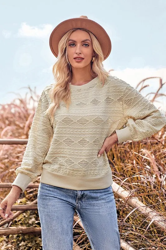 Geo Round Neck Top