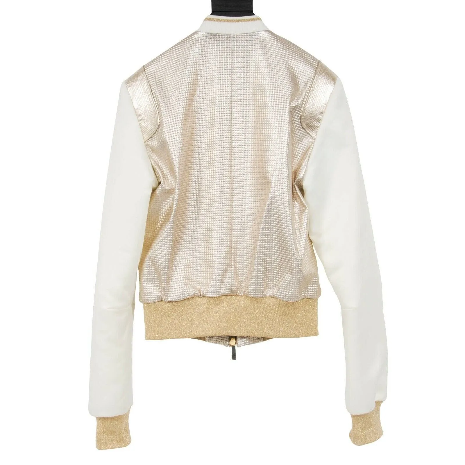 Gold White Bomber Track Jacket