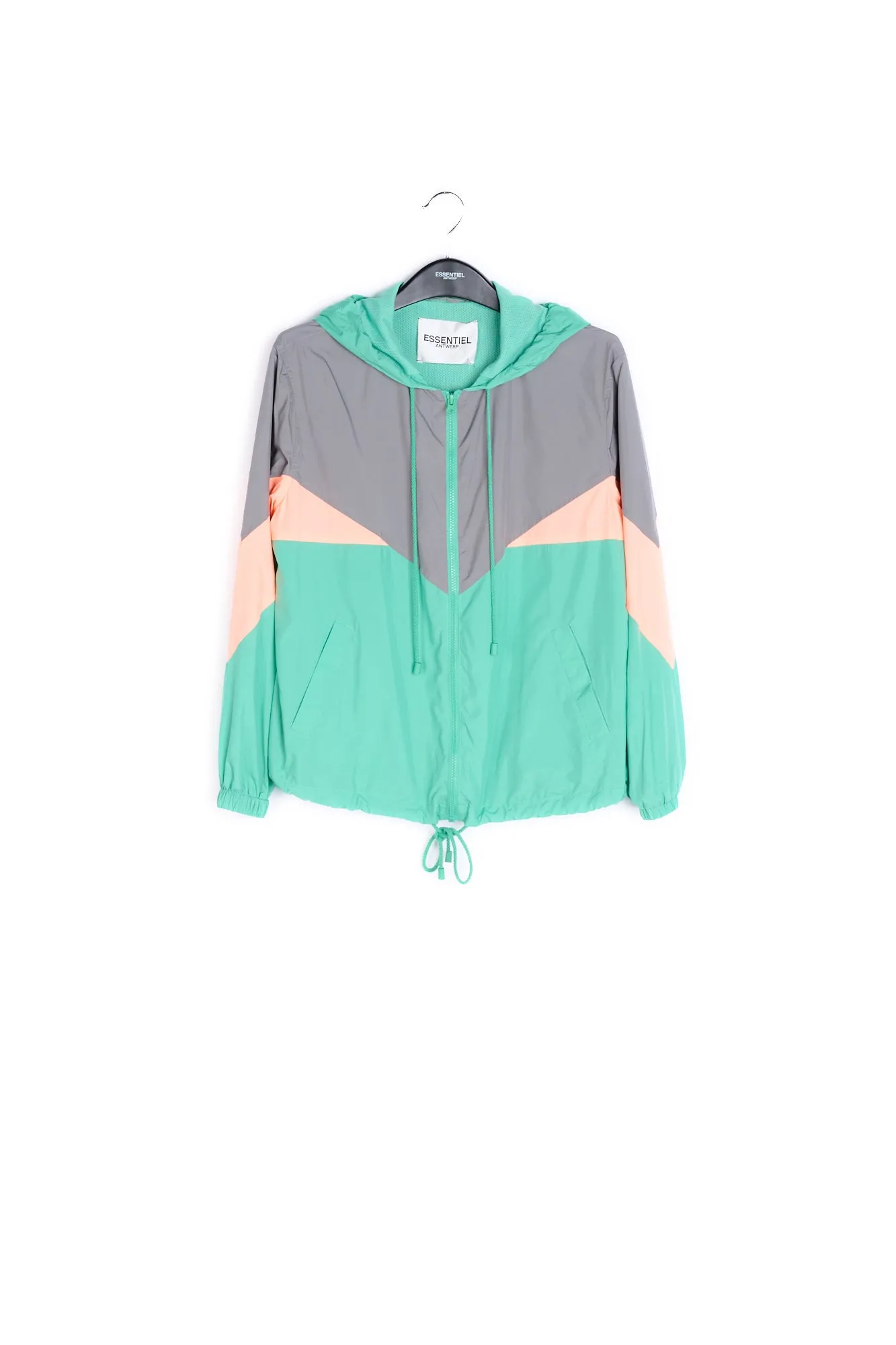 Green, grey and peach track jacket
