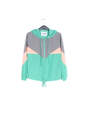 Green, grey and peach track jacket