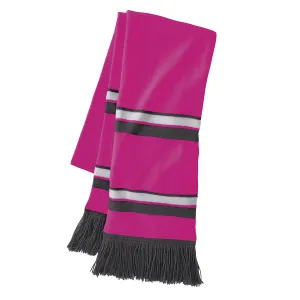 Holloway Power Pink/White/Graphite Acrylic Rib Knit Comeback Scarf