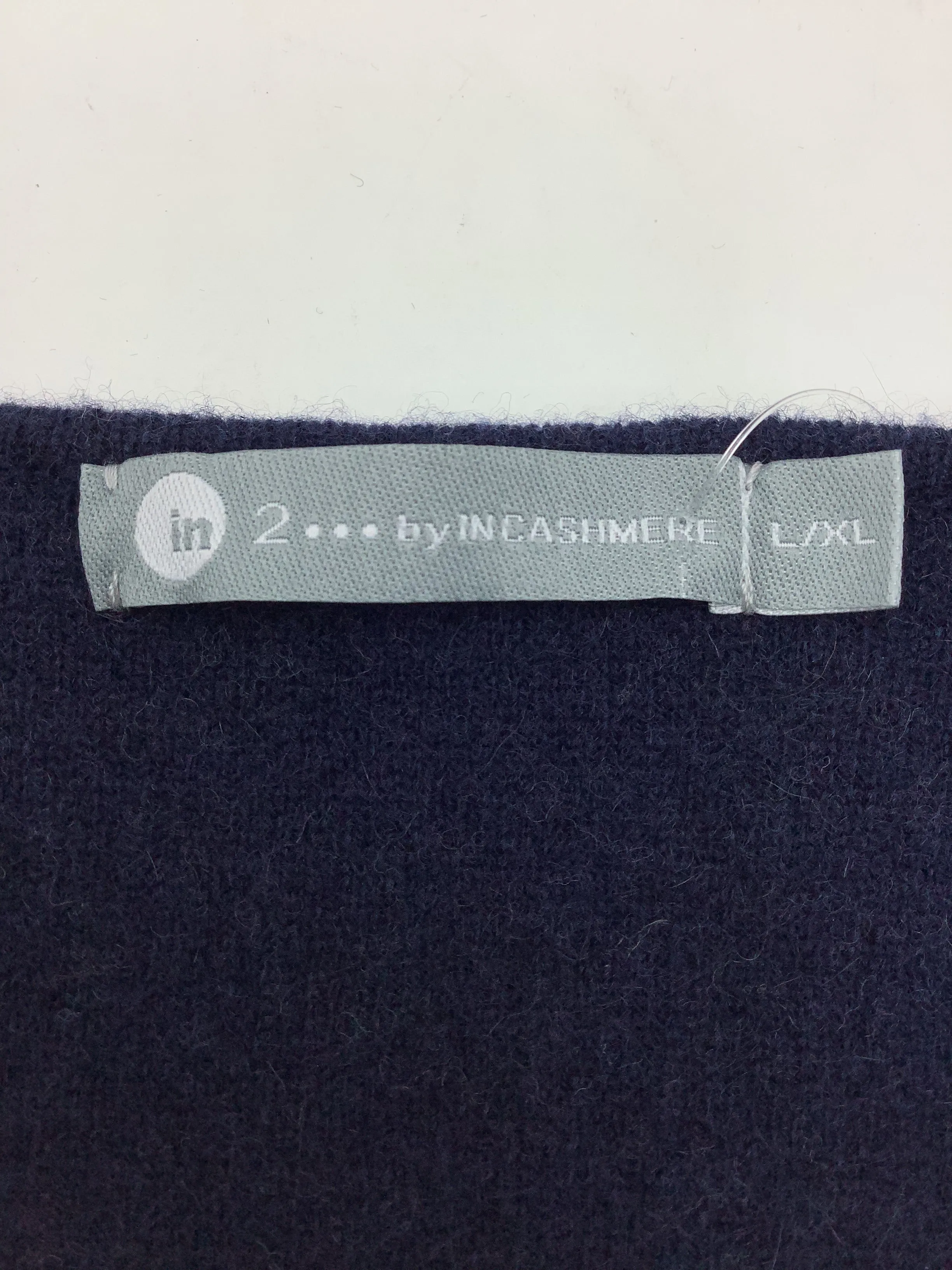 In Cashmere Blend Zip Front Reversible CapeSize: L/XL