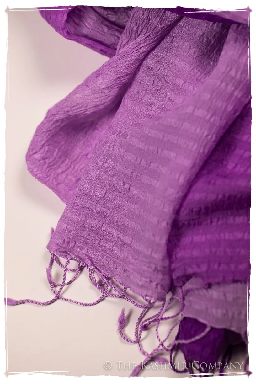 Iris Orchid Crush Organic Silk Scarf