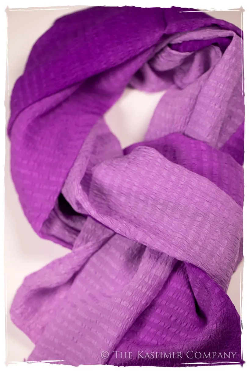Iris Orchid Crush Organic Silk Scarf