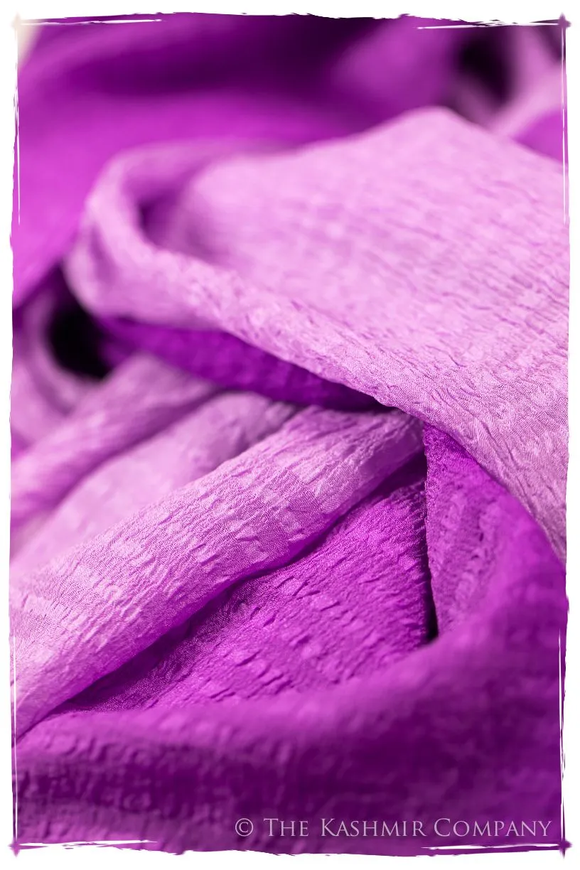 Iris Orchid Crush Organic Silk Scarf