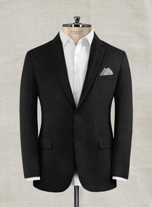 Italian Wool Cashmere Black Suit