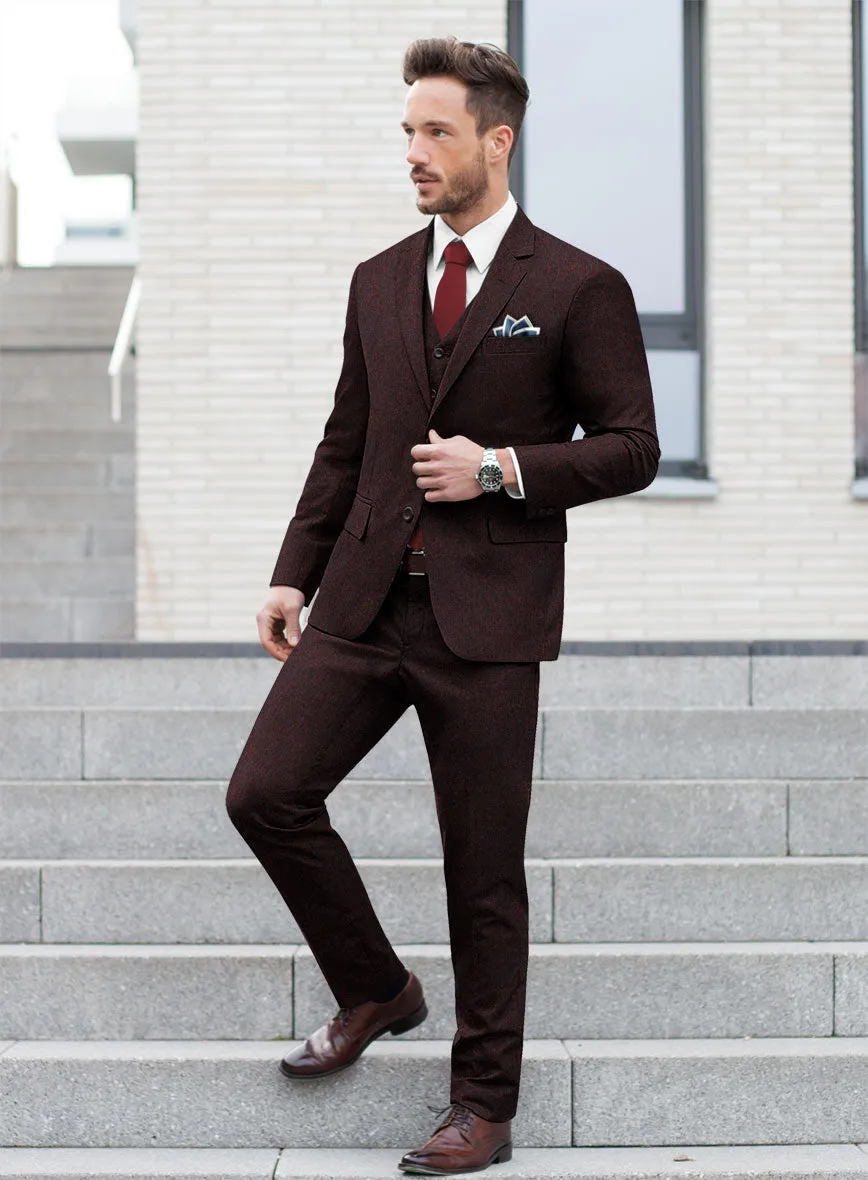 Italian Wool Cashmere Mahogany Suit