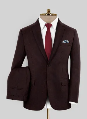 Italian Wool Cashmere Mahogany Suit