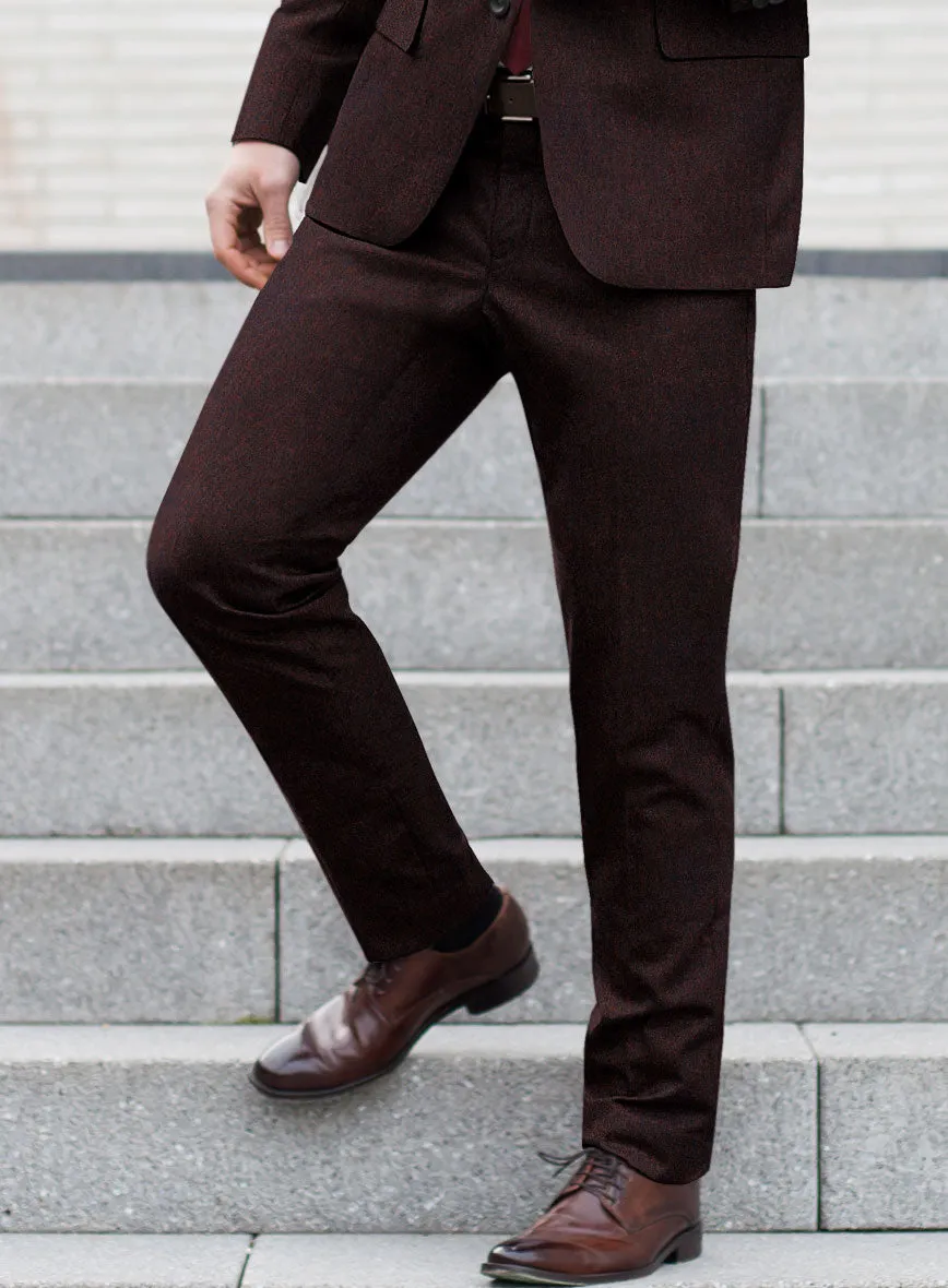 Italian Wool Cashmere Mahogany Suit