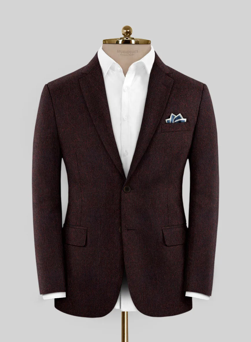 Italian Wool Cashmere Mahogany Suit