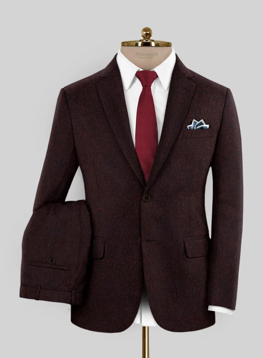 Italian Wool Cashmere Mahogany Suit