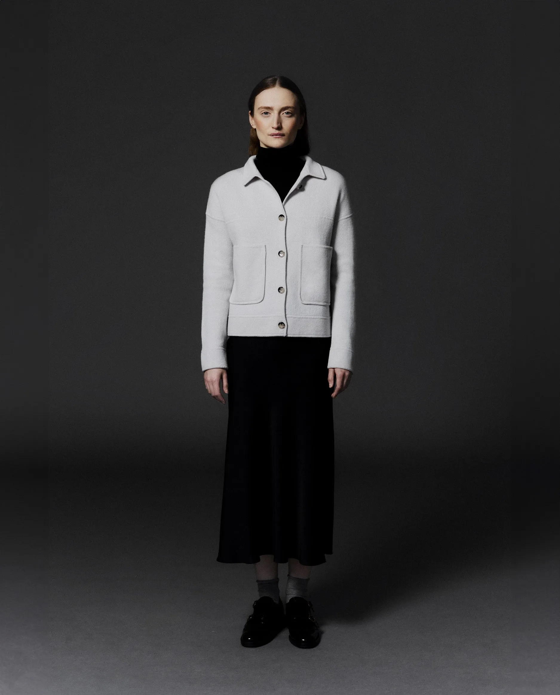 Jacket aus Cashmere-Mischung in Grau