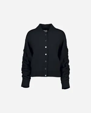 Jacket aus Cashmere-Mischung in Navy