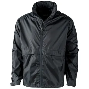 Kansas City Chiefs Black PACKABLE Wind Jacket - Dunbrooke